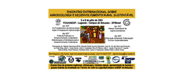 I Congresso Internacional sobre Agroecologia e Desenvolvimento Rural SustentávelESSA - Estratégia Socioambiental